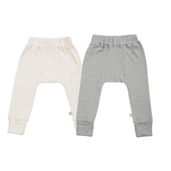 2 pack pants set | ivory & heather grey